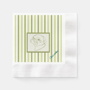 Servilleta De Papel Dibujo de arte de línea personalizable