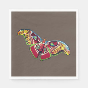 Servilleta De Papel Dibujo de arte de mariposa