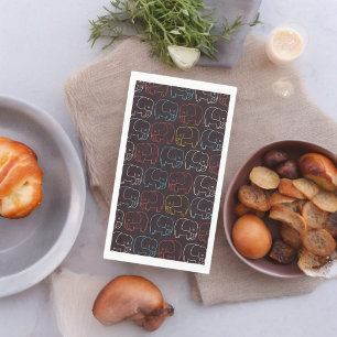 Servilleta De Papel Dibujo de elefantes