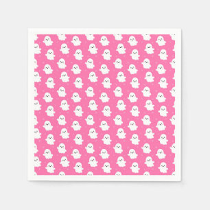 Servilleta De Papel Dibujo de Fantasma Rosa Lindo – Diseño de Hallowee
