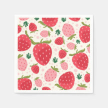 Dibujo de Fresa Rosa Rojo Adorable