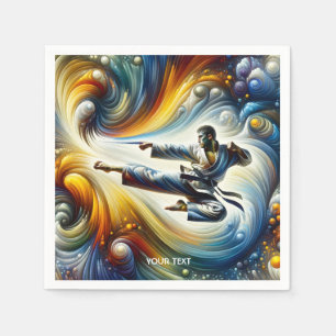 Servilleta De Papel Dibujo de Karate abstracto de fantasía