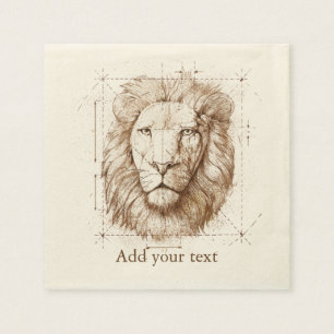 Servilleta De Papel Dibujo de León