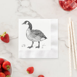 Servilleta De Papel Dibujo de naturaleza ganosa canadiense Bella Artes