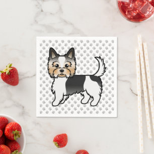 Servilleta De Papel Dibujo de perro de dibujos animados lindo Biewer T