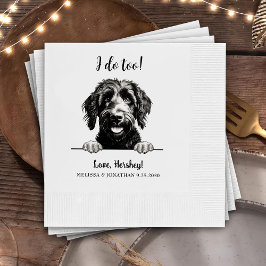 Servilleta De Papel Dibujo de perro de goldendoodle personalizado yo t