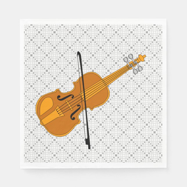 Servilleta De Papel Dibujo de violín (Anverso)