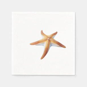 Servilleta De Papel Dibujo en acuarela de estrella de mar