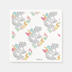 Servilleta De Papel Dibujo Hippo gris intenso de HipP