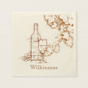 Servilleta De Papel Dibujo temático del vino