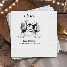 Servilleta De Papel Dibujo tibetano español de perro personalizado yo 