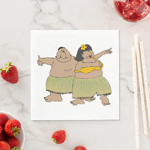Servilleta De Papel Dibujos animados divertidos de bailarines hula haw