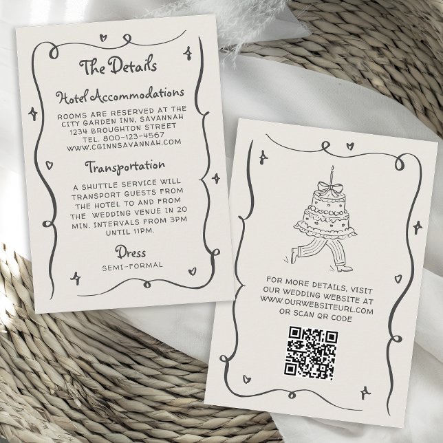 Servilleta De Papel Dibujos caprichosos a mano Marco ondulado boda (Subido por el creador)
