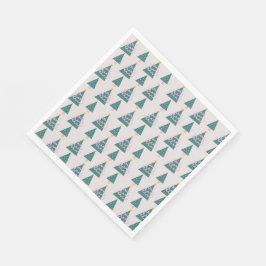 Servilleta De Papel Dibujos de Árboles Lindos Rosa Verde