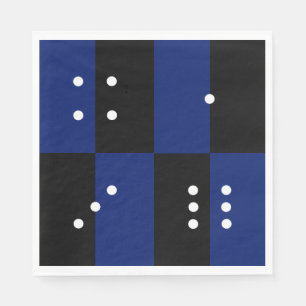 Servilleta De Papel Dice el patrón de puntos de polka /negro
