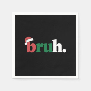 Servilleta De Papel Dicho divertido meme de hermano saludo de Navidad