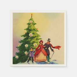 Servilleta De Papel Dickens style Christmas illustration