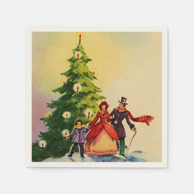 Servilleta De Papel Dickens style Christmas illustration (Anverso)