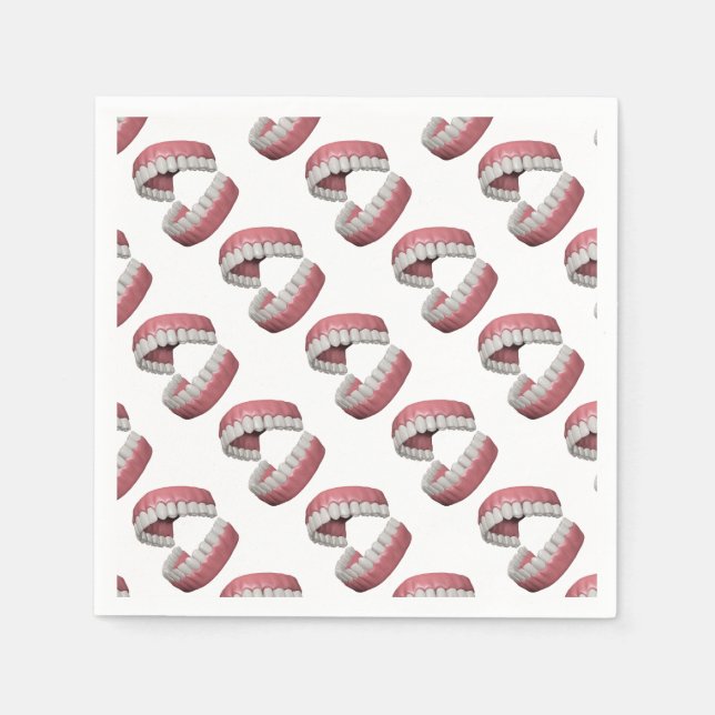 Servilleta De Papel dientes de sonrisa grandes (Anverso)