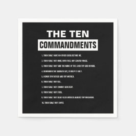 Servilleta De Papel Diez mandamientos Verso religioso cristiano de la