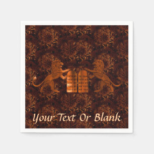 Servilleta De Papel Diez mandamientos y león