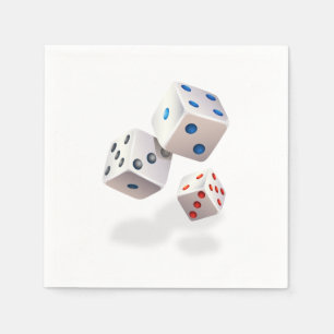 Servilleta De Papel Dígitos blancos con puntos coloridos