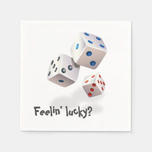 Servilleta De Papel Dígitos blancos con puntos coloridos