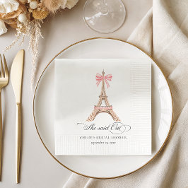 Servilleta De Papel Dijo que Oui Paris Bow Eiffel Tower BRIDAL SHOWER