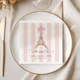 Servilleta De Papel Dijo que Oui Paris Bow Eiffel Tower BRIDAL SHOWER
