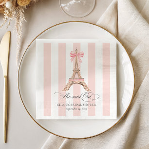 Servilleta De Papel Dijo que Oui Paris Bow Eiffel Tower BRIDAL SHOWER