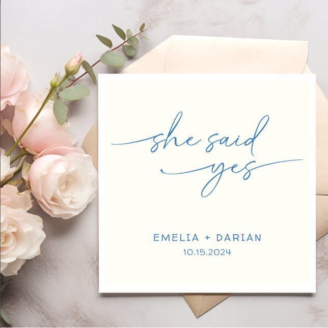 Servilleta De Papel Dijo Que Sí Partido De Compromiso Dusty Blue (Subido por el creador)