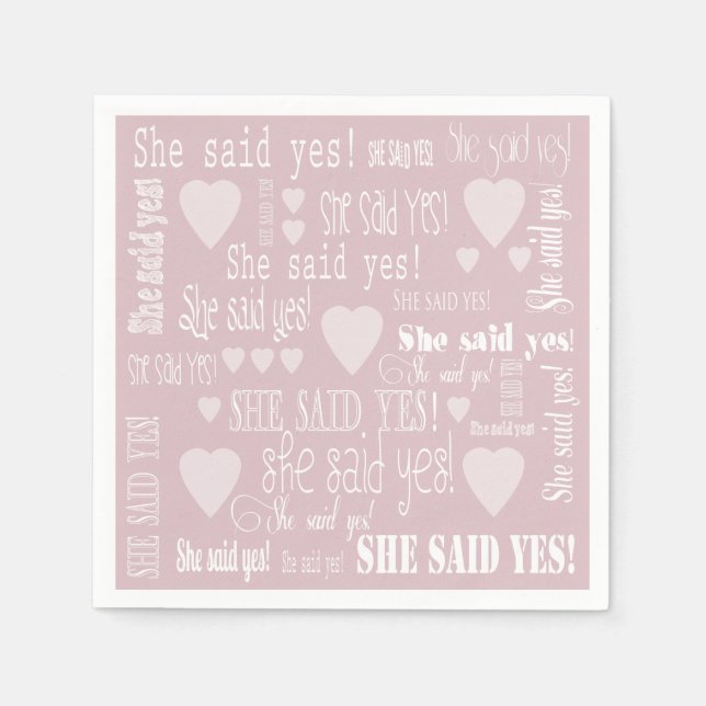 Servilleta De Papel Dijo Que Sí, Partido De Compromiso Rosa (Anverso)