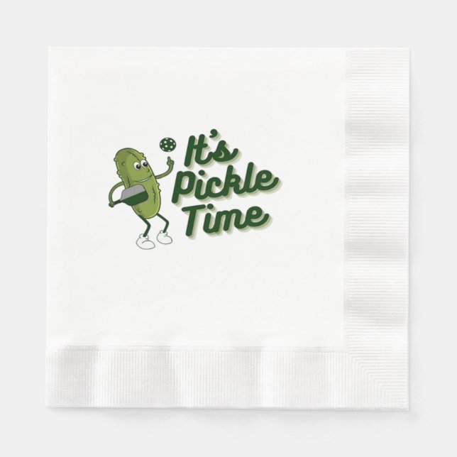 Servilleta De Papel Dill funny jugando pickleball  (Anverso)