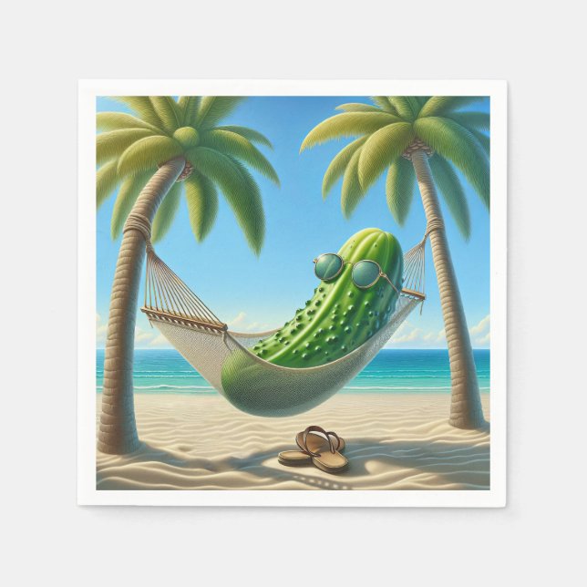Servilleta De Papel Dill Pickle In The Tropical Hammock (Anverso)