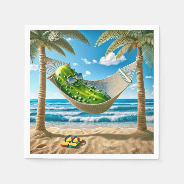 Servilleta De Papel Dill Pickle In The Tropical Hammock (Anverso)