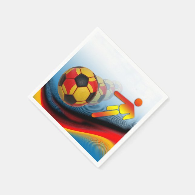 Servilleta De Papel Dinámica del fútbol y del fútbol (Borde)