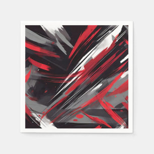 Servilleta De Papel Dinámico rojo y gris negrita