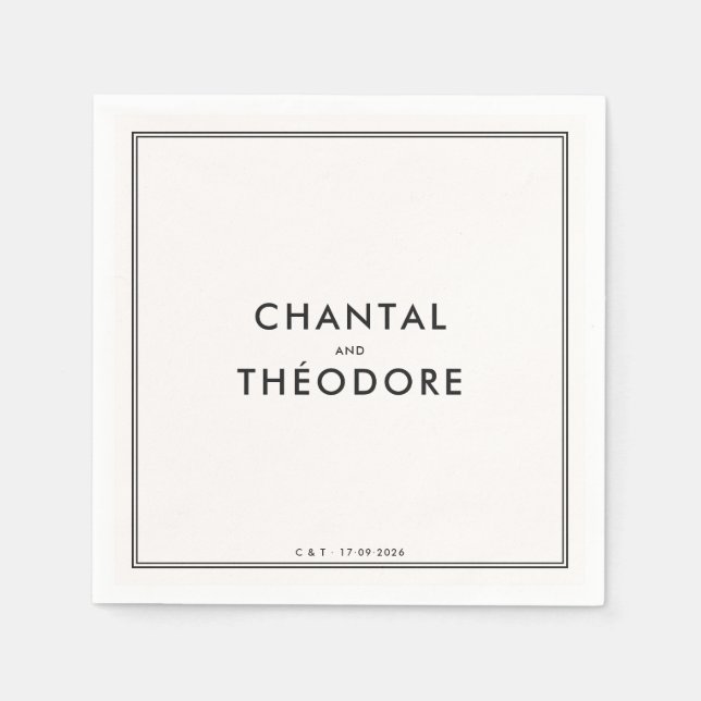 Servilleta De Papel Dinero viejo | Lujo tranquilo | boda (Anverso)