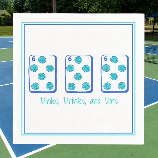 Servilleta De Papel Dinks, Drinks & Dots / Pickleball Mahjong Pung  (Subido por el creador)