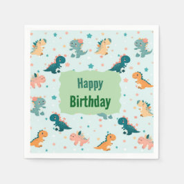 Servilleta De Papel Dino Baby Napkins