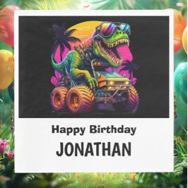 Servilleta De Papel Dino-Mite Monster Truck Fiesta de cumpleaños