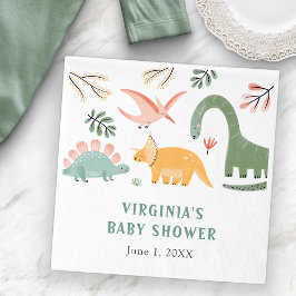 Servilleta De Papel Dinosaur Baby Shower