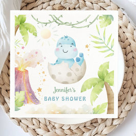 Servilleta De Papel Dinosaur Baby Shower Boy Dino Paper