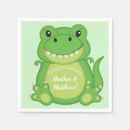 Servilleta De Papel Dinosaur Baby Shower T-Rex