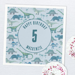 Servilleta De Papel Dinosaur Boy Kids Fiesta de cumpleaños Azul