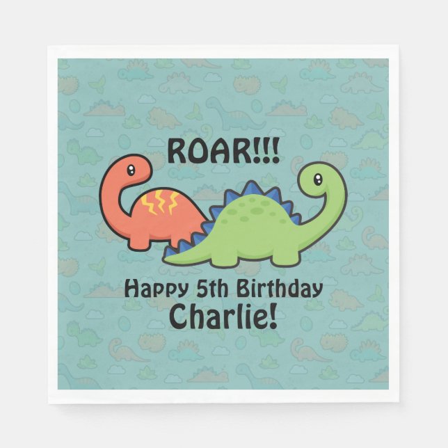 Servilleta De Papel Dinosaur Fun (Anverso)