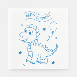 Servilleta De Papel dinosaur kids birthday party