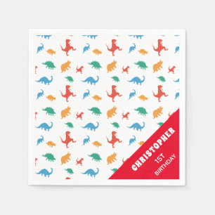 Servilleta De Papel Dinosaur Silhouette