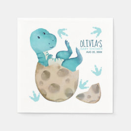 Servilleta De Papel Dinosaur Tyrannosaurus Rex Boy Baby Shower
