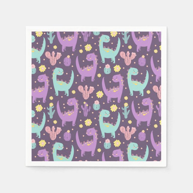 Servilleta De Papel Dinosaurio (Anverso)